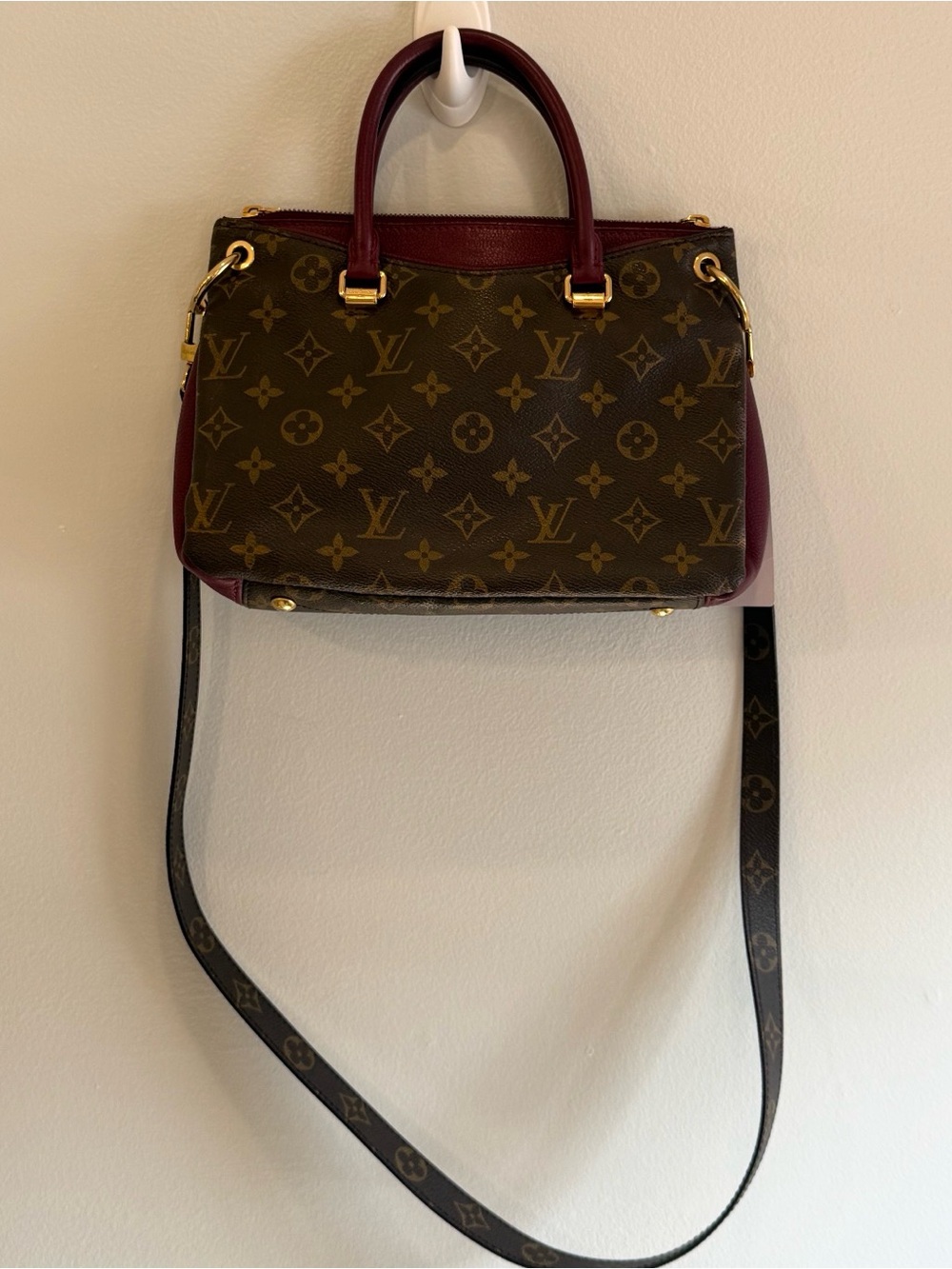 Louis Vuitton Pallas BB Monogram & Burgundy Crossbody